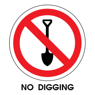 NO DIGGING SIGN Logo PNG Vector