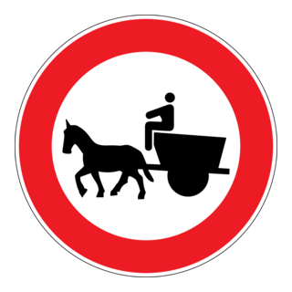 NO ENTRY FOR HORSE-DRAWN VEHICLES Logo PNG Vector