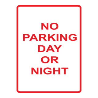 NO PARKING DAY OR NIGHT SIGN Logo PNG Vector