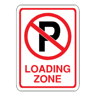 NO PARKING LOADING ZONE SIGN Logo PNG Vector