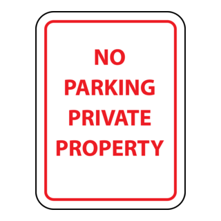 NO PARKING PRIVATE PROPERTY SIGN Logo PNG Vector