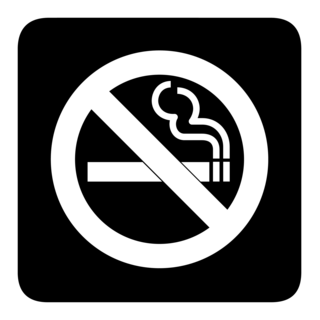 NO SMOKING BLACK AND WHITE Logo PNG Vector