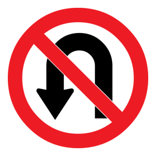 NO U-TURNS SIGN Logo PNG Vector