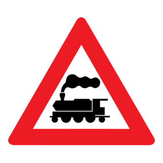 NON-GUARDED CROSSING SIGN Logo PNG Vector