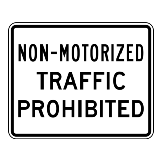 NON-MOTORIZED TRAFFIC PROHIBITED Logo PNG Vector