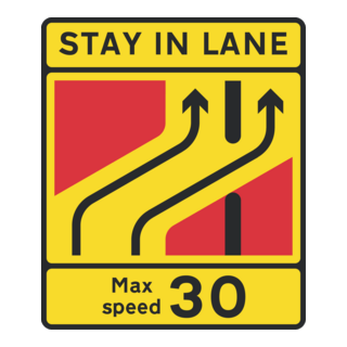 ONE LANE SIGN Logo PNG Vector