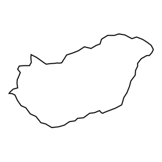 OUTLINE MAP OF HUNGARY Logo PNG Vector