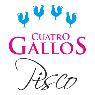 Pisco Cuatro Gallos Logo PNG Vector