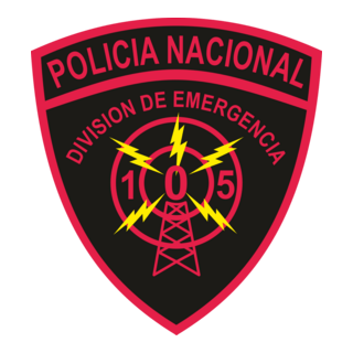 Policía Nacional - División de Emergencia 105 Logo PNG Vector