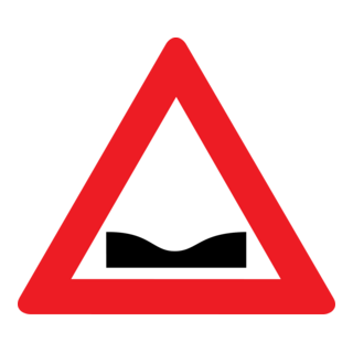 POTHOLE ROAD SIGN Logo PNG Vector