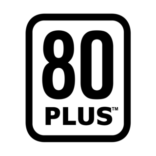 Power Supply 80 PLUS Certification Logo PNG Vector