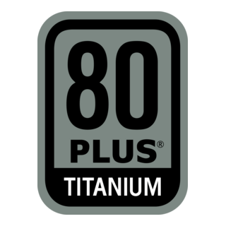 Power Supply 80 PLUS Titanium Certification Logo PNG Vector