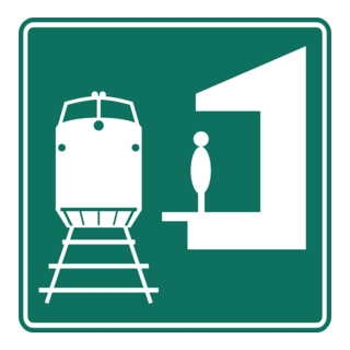 RAILWAY STATION TRAFFIC SYMBOL Logo PNG Vector