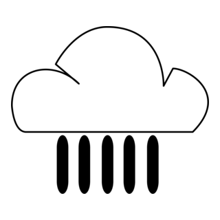 RAIN SHOWERS WEATHER SYMBOL Logo PNG Vector