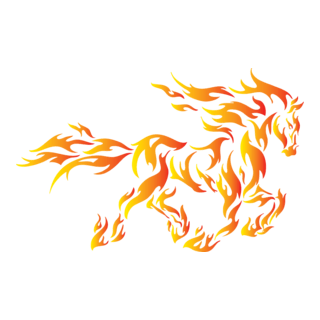 Red fire horse Logo PNG Vector