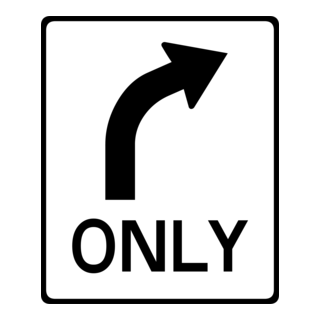 RIGHT ONLY SIGN Logo PNG Vector