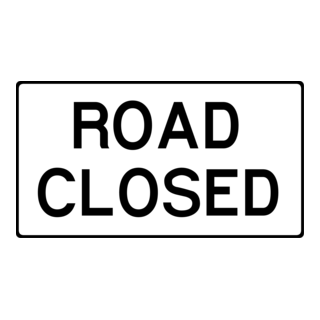 ROAD CLOSED SIGN Logo PNG Vector