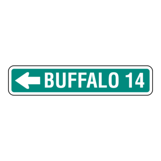 ROAD DIRECTION TO BUFFALO SIGN Logo PNG Vector