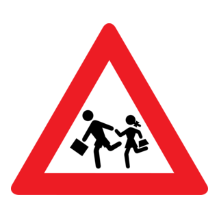 SCHOOL ROAD SIGN Logo PNG Vector