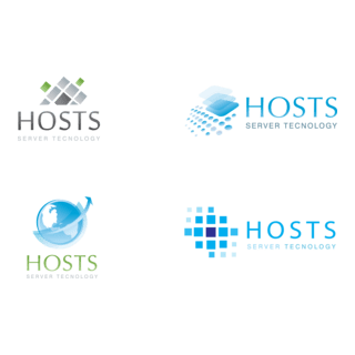 SERVER AND HOSTING Logo PNG Vector