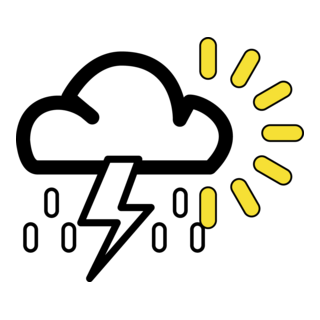 SHOWERS PARTIAL SUNNY WEATHER SYMBOL Logo PNG Vector