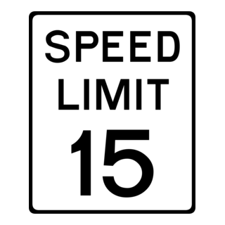 SPEED LIMIT 15 MILES SIGN Logo PNG Vector