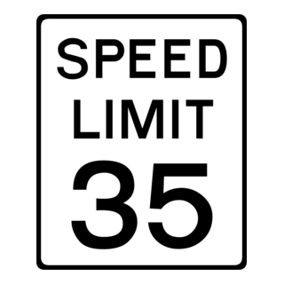 SPEED LIMIT 35 MILES Logo PNG Vector