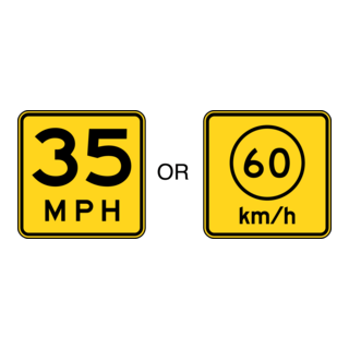 SPEED LIMIT 35 MPH SIGN Logo PNG Vector