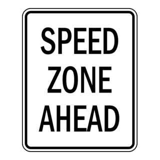 SPEED ZONE AHEAD Logo PNG Vector