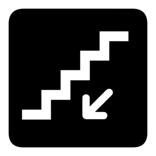 STAIRS DOWN SYMBOL Logo PNG Vector