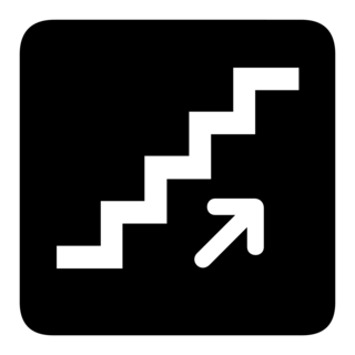 STAIRS UP SYMBOL Logo PNG Vector