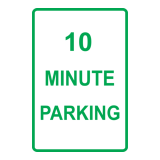 TEN MINUTES PARKING SIGN Logo PNG Vector