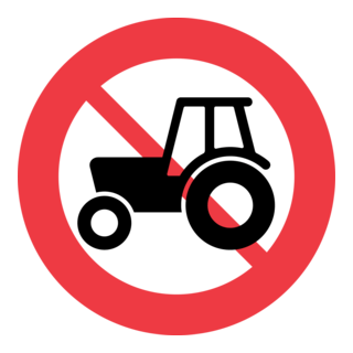 TRACTORS FORBIDDEN SIGN Logo PNG Vector