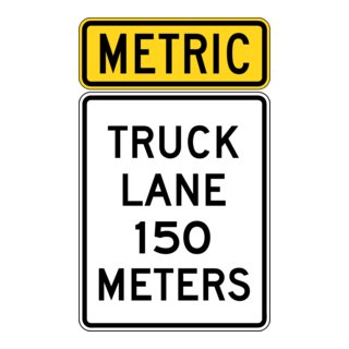 TRUCK LANE 150 METERS Logo PNG Vector