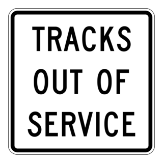 TRUCKS OUT OF SERVICE ROAD SIGN Logo PNG Vector
