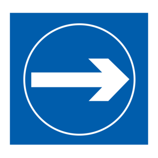 TURN RIGHT AHEAD SIGN Logo PNG Vector