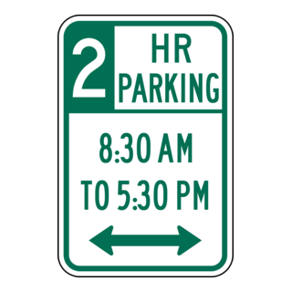 TWO HOUR PARKING SIGN Logo PNG Vector