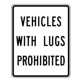 VEHICLES WITH LUGS ROAD SIGN Logo PNG Vector