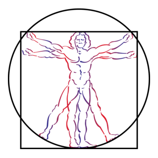 Vitruvian Man Logo PNG Vector