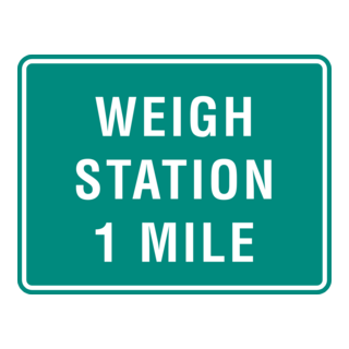 WEIGH STATION 1 MILE SIGN Logo PNG Vector