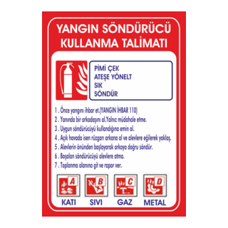 yangın söndürücü kullanma talimatı Logo PNG Vector