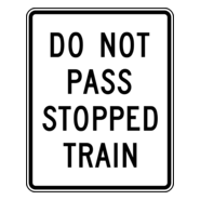 DO NOT PASS STOPPED TRAIN Logo PNG Vector