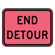 END DETOUR ROAD SIGN Logo PNG Vector