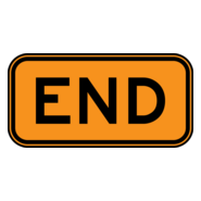 END OF THE ROAD SIGN Logo PNG Vector