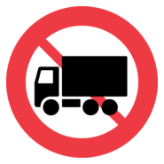 FORBIDDEN FOR TRUCKS SIGN Logo PNG Vector