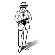 IMAGE OF A GANGSTER Logo PNG Vector