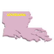LOUISIANA 3D MAP Logo PNG Vector