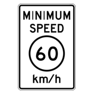 MINIMUM SPEED 60 KMH SIGN Logo PNG Vector