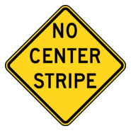 NO CENTER STRIPE ROAD SIGN Logo PNG Vector