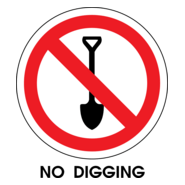 NO DIGGING SIGN Logo PNG Vector